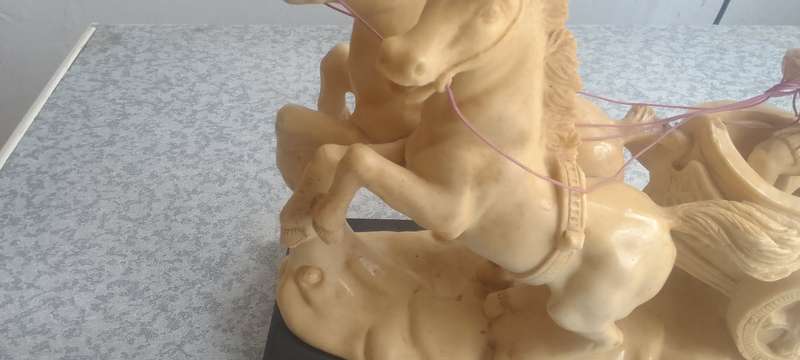 Roman, Horse & Chariot Sculpture