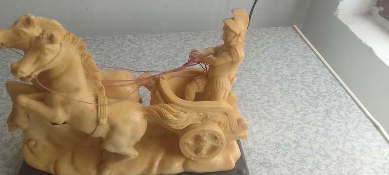Roman, Horse & Chariot Sculpture