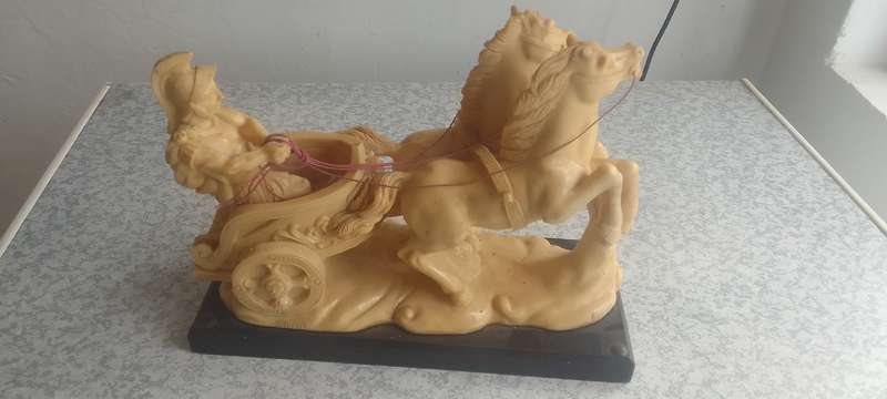 Roman, Horse & Chariot Sculpture