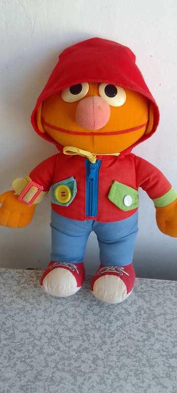 Vintage Playskool Sesame Street Dress Me Up Ernie Plush Doll
