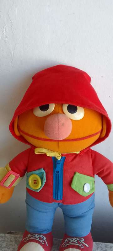 Vintage Playskool Sesame Street Dress Me Up Ernie Plush Doll