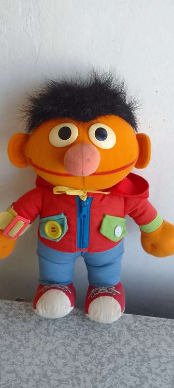 Vintage Playskool Sesame Street Dress Me Up Ernie Plush Doll