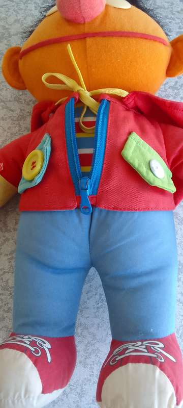 Vintage Playskool Sesame Street Dress Me Up Ernie Plush Doll