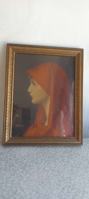 Saint Fabiola By  Jean Jacques Henner Framed  - Possible Lithographic/Print