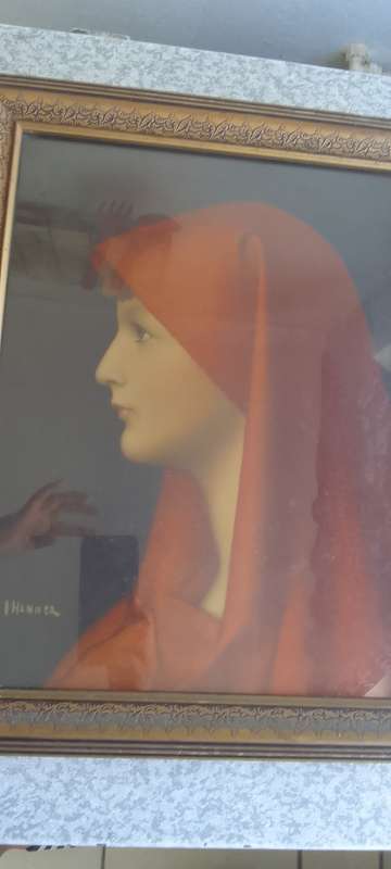 Saint Fabiola By  Jean Jacques Henner Framed  - Possible Lithographic/Print