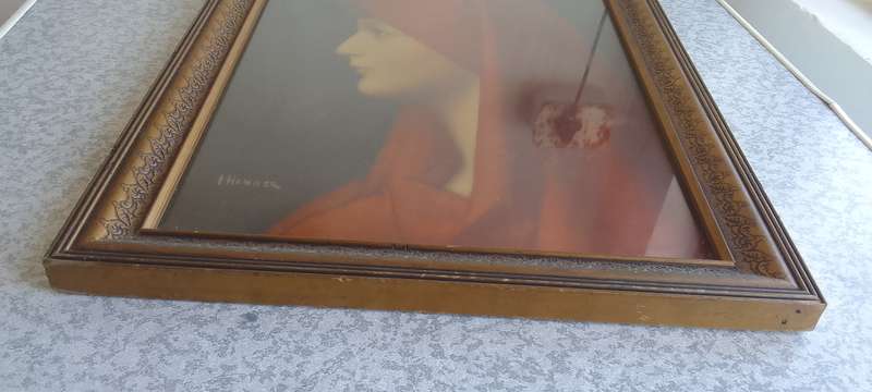 Saint Fabiola By  Jean Jacques Henner Framed  - Possible Lithographic/Print