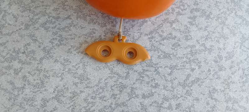 Vintage Pull String Musical Orange Bear Moving Eyes - Working Condition