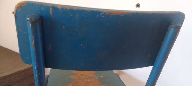 2 x Vintage School Chairs,  Wood and Metal