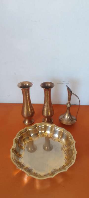 A Collection Of Brass Items