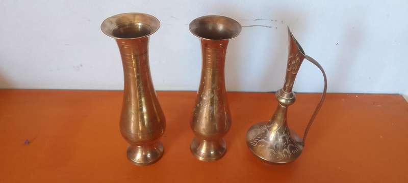 A Collection Of Brass Items
