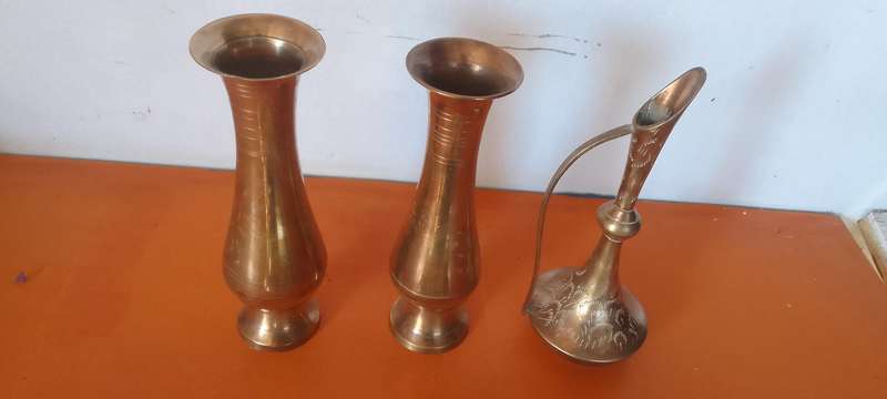 A Collection Of Brass Items
