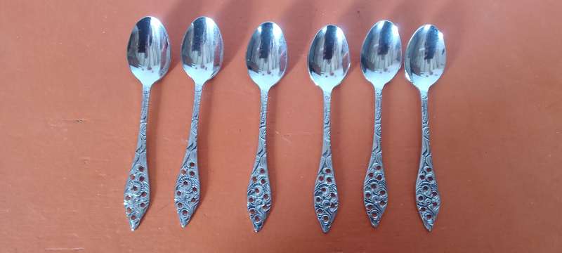 Vintage Elwezetta Chrome Plate Tea Spoons