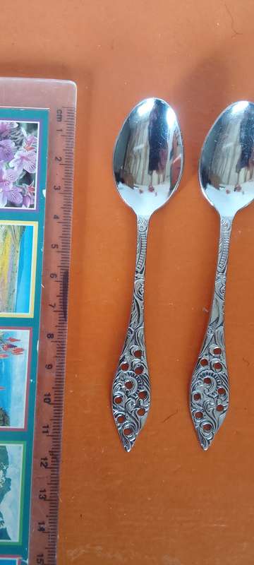 Vintage Elwezetta Chrome Plate Tea Spoons