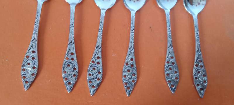 Vintage Elwezetta Chrome Plate Tea Spoons