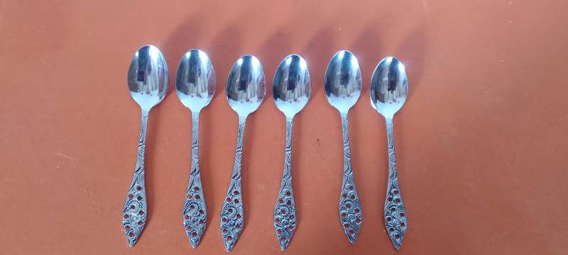Vintage Elwezetta Chrome Plate Tea Spoons