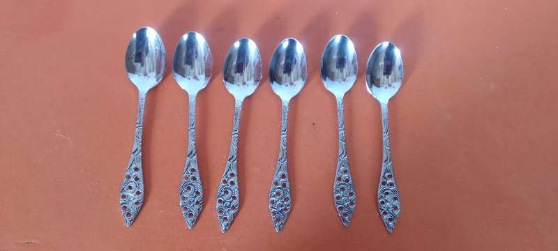 Vintage Elwezetta Chrome Plate Tea Spoons