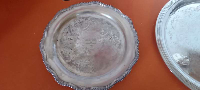 Silver Plated Tray And Serving Plate