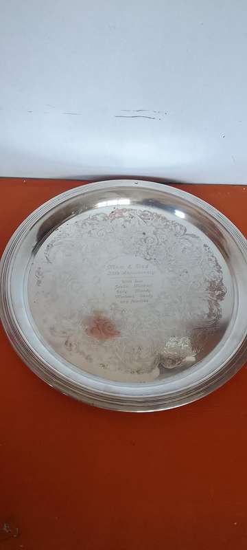 Silver Plated Tray And Serving Plate