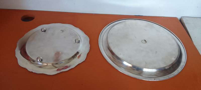 Silver Plated Tray And Serving Plate