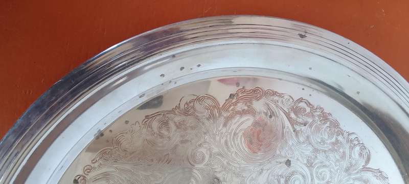 Silver Plated Tray And Serving Plate