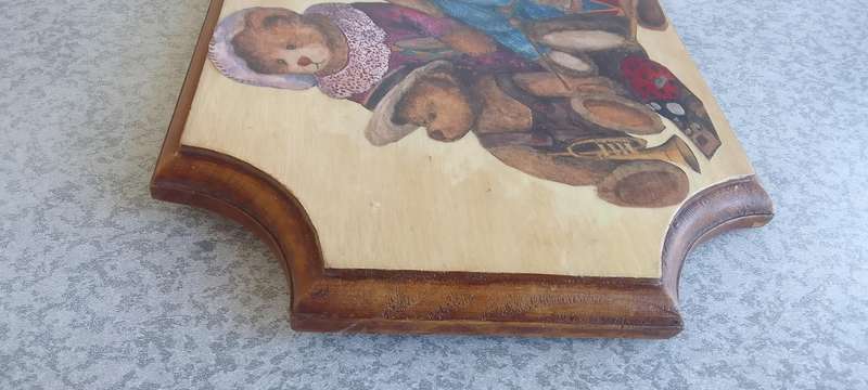 Teddy Bears On Wood - Wall Hanging