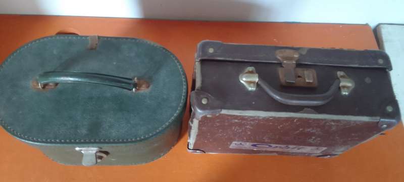 Vintage Cheney England Vanity Case And Mini School Case