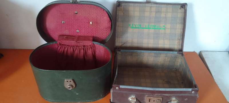 Vintage Cheney England Vanity Case And Mini School Case