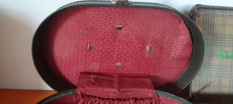 Vintage Cheney England Vanity Case And Mini School Case