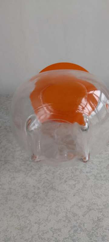 SMILE-DESIGN BORGONOVO ITALY-GLASS-COOKIE CANDY JAR