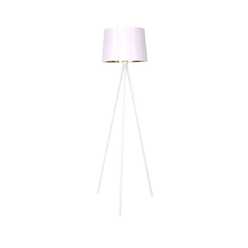 LAMP FLOOR-WHITE METAL