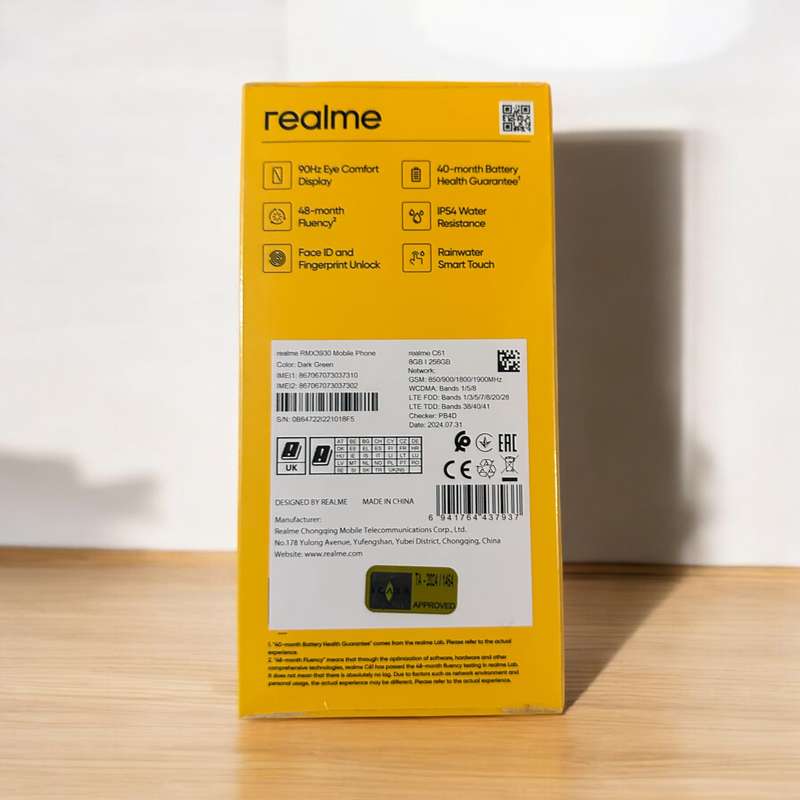 Realme C61 4G Dual Sim 256GB - Green New Sealed