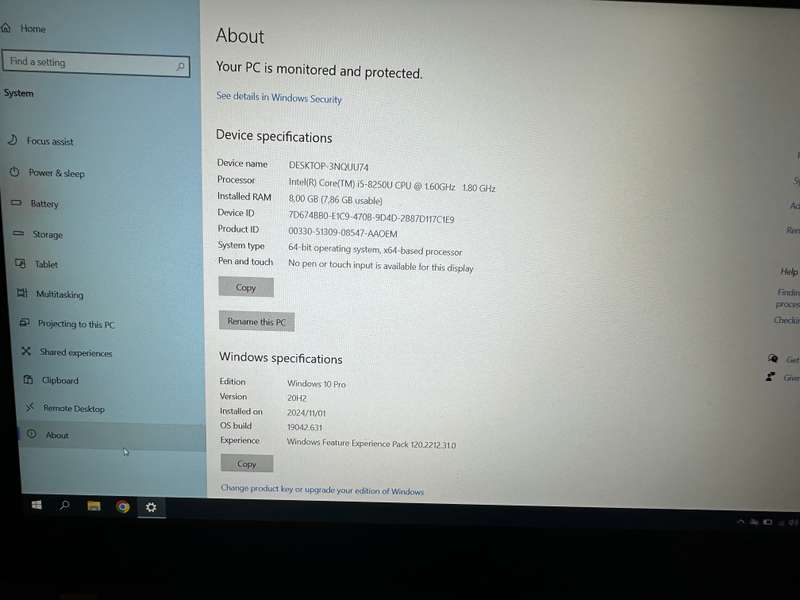 LENOVO L580 CORE I5 8TH GEN 8GB RAM 512GB SSD