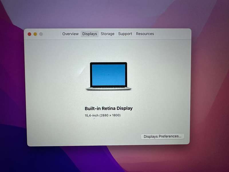 Apple MacBook Pro Retina 15` mid 2015, Intel i7 Quad Core@2.2GHz, 16GB RAM, 251GB SSD, macOS Monter