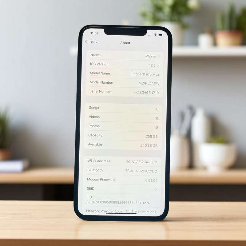 I phone 11 pro max 256gb 84% batt health mint condition