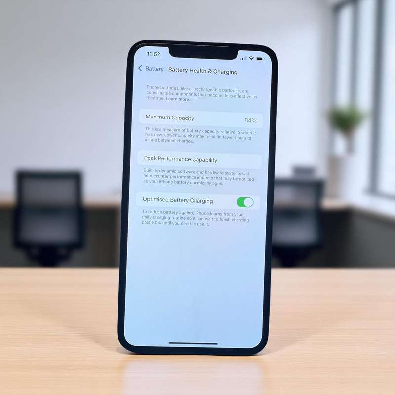 I phone 11 pro max 256gb 84% batt health mint condition