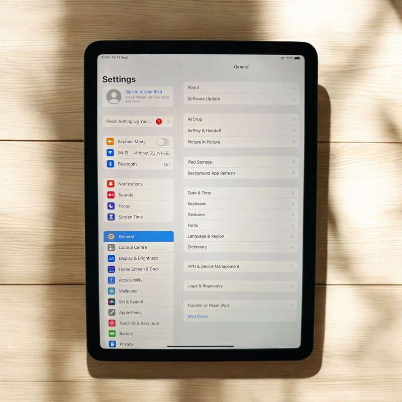 iPad Air 5th Gen 64GB (Wi-Fi A2588)   [M1]  MINT CONDITION WITH ORIGINAL APPLE SMART KEYBOARD FOLIO