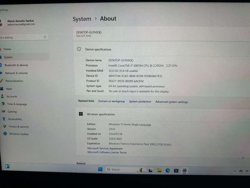 Dell Inspiron G15 5510 15.6-inch FHD Gaming Laptop i7-10870H 1TB SSD 32GB RAM GeForce RTX 3060