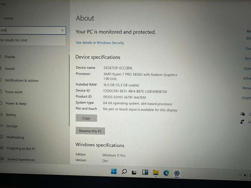 HP EliteBook 845 G8 14-inch HD Laptop - AMD Ryzen 7 Pro 5850U 512GB SSD 16GB RAM