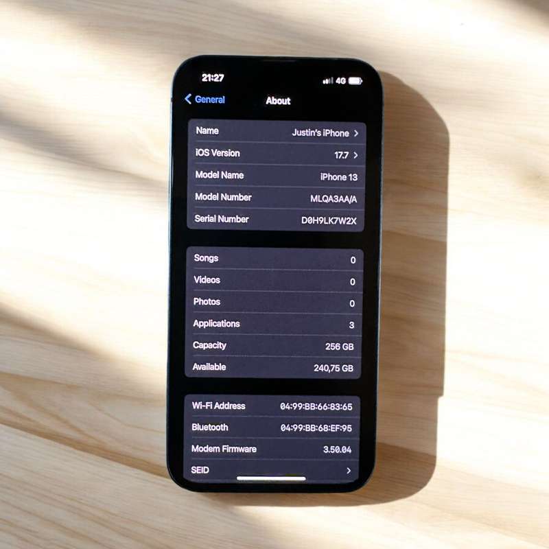 I PHONE 13 256 GB 89% BATT HEALTH MINT