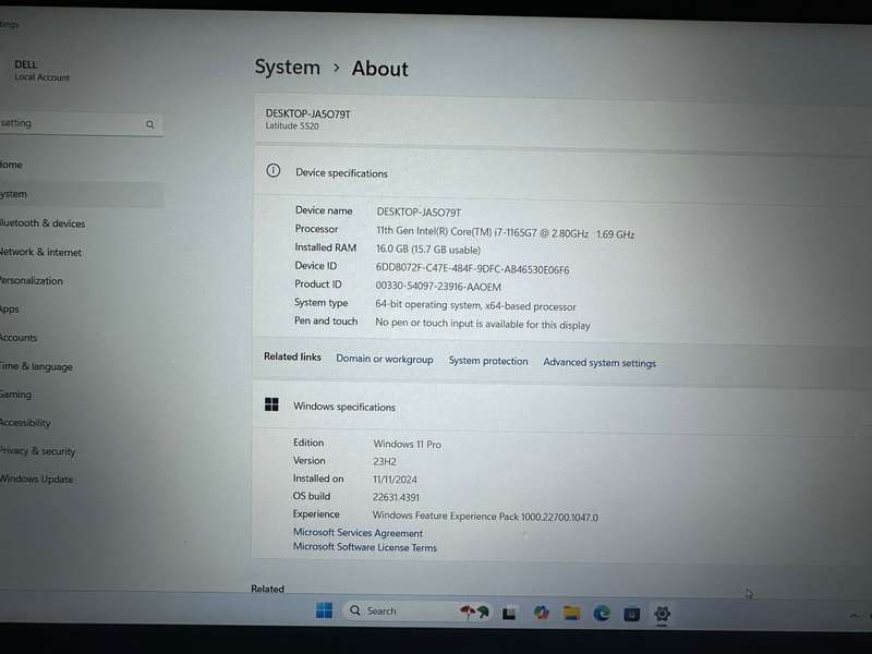 Dell Latitide 5520| 11th Gen i7, 16GB RAM, 512SSD, FHD | Monster Spec