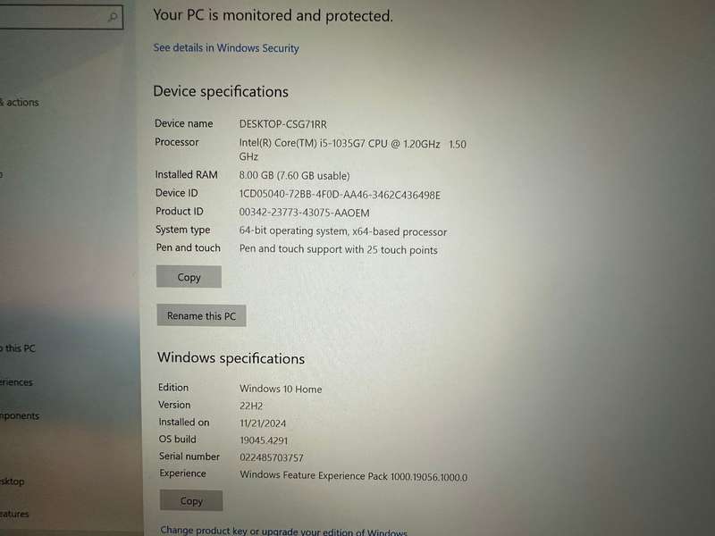 MICROSOFT SURFACE  LAPTOP 3 TOUCH I5 10TH GEN 8GB RAM 256GB SSD INTEL IRIS PLUS GRAPHICS MINT AS NEW