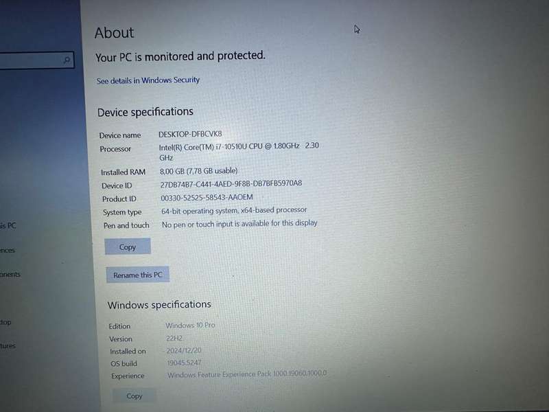 Lenovo E15, 10th Gen i7-10510U@1.8GHz, 16GB RAM, 512GB m.2 SSD, 15` FHD Display,