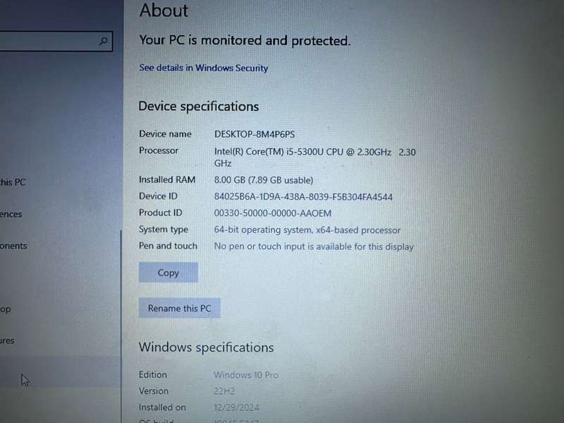 Dell Latitude E5550, ,Intel i5-5300U@2.3GHz, 8GB RAM, 500GB hdd,