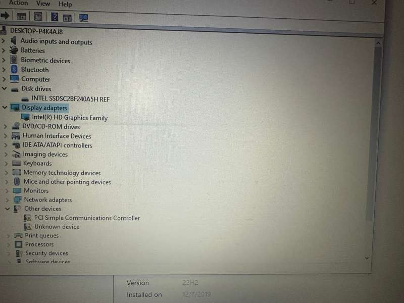 HP PROBOOK G1 15.6 1NCH 4GB RAM 240GB SSD