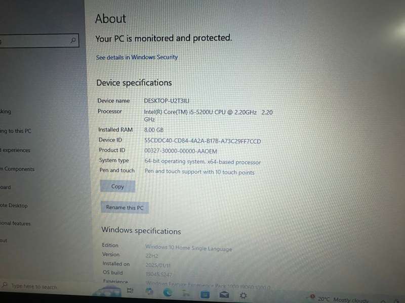 HP Pavilion 360 - 13-a202ne Touch screen core i5 8gb Ram 1tb hdd
