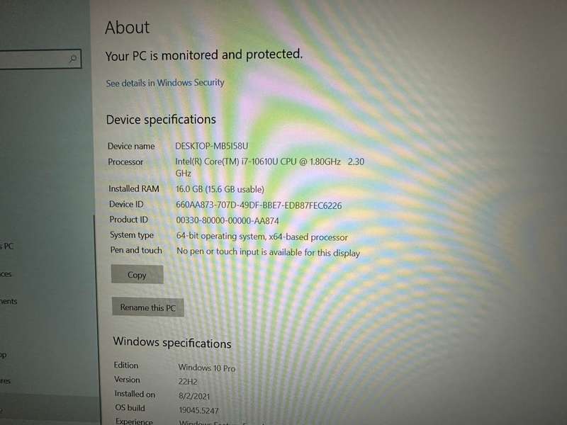 DELL 5510 CORE I7 10TH GEN 16GB RAM 512GB SSD LTE
