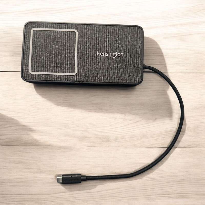 Kensington SD1700P USB-C Dual 4K Portable Mobile Dock with Qi Charging