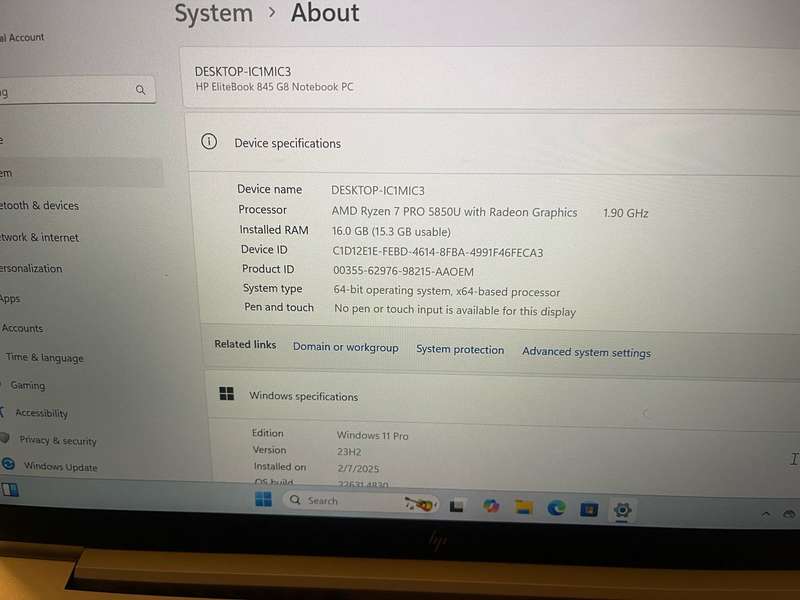 Hp EliteBook 845 G8  Amd Ryzen 7 Pro