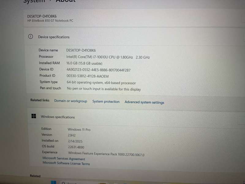 Hp Elitebook 850 G7