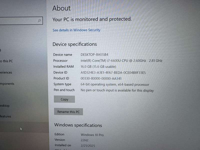 Dell Latitude 7480  Intel i7-6600 16GB Ram, 512GB m.2 SSD, Fhd Display Lte